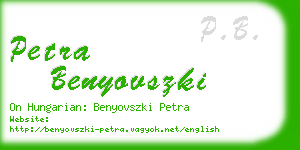 petra benyovszki business card